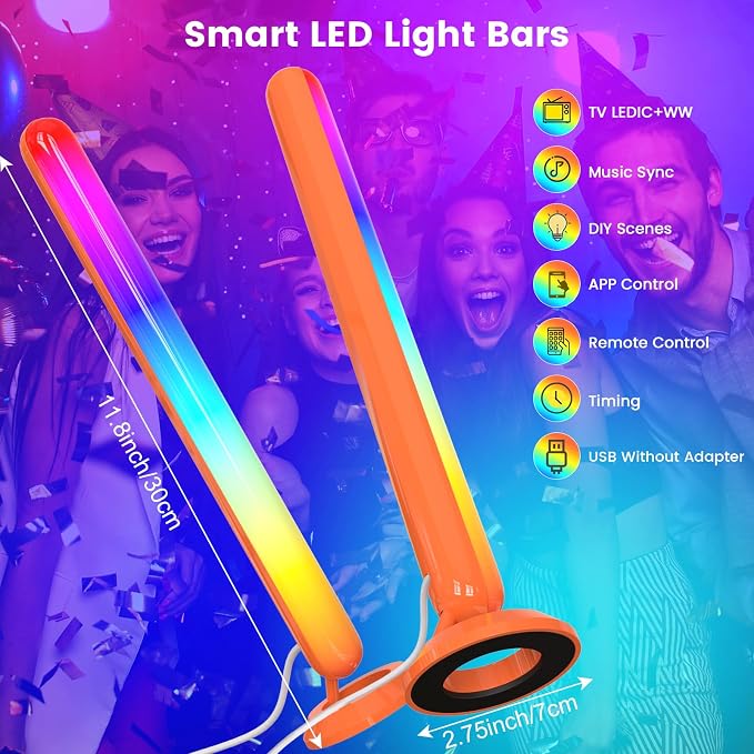 Smart ICRGB LED Lights Bars, Borllyem TV Backlight - Image 6