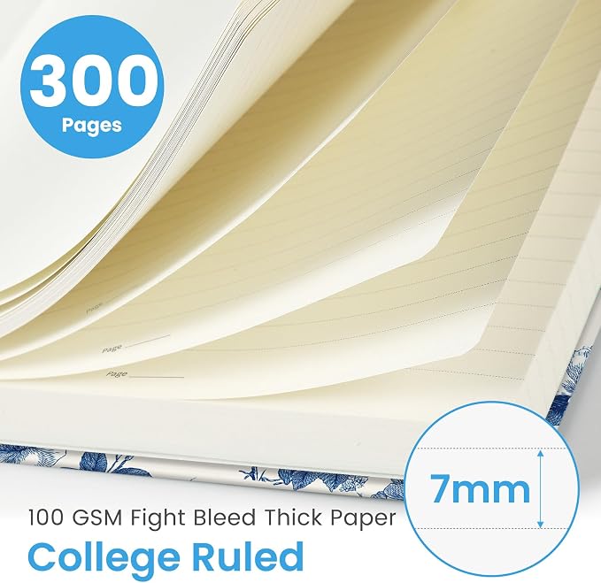 Lined Spiral Notebook Journal for Work, 300 Pages Thick B5 College Ruled - Image 2