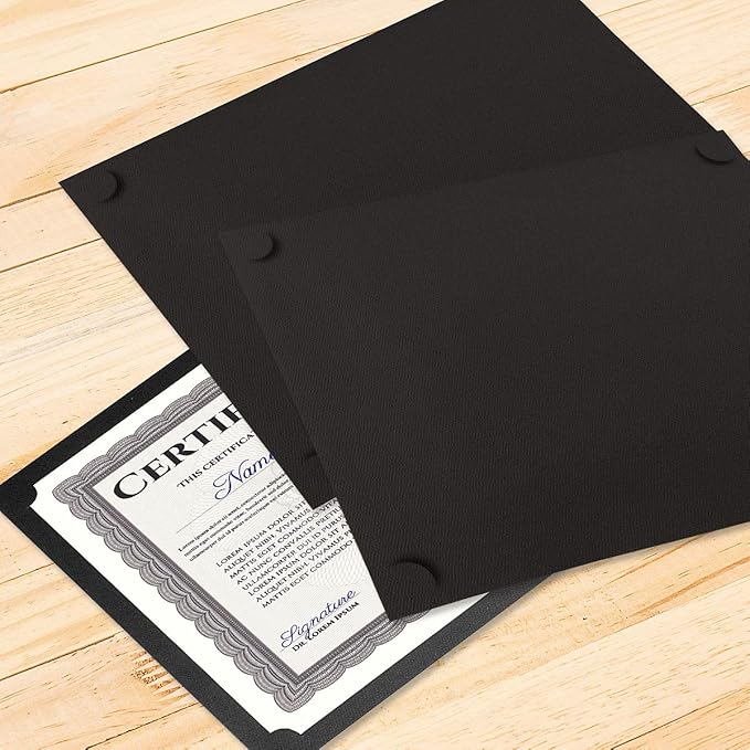 Plain Black Certificate Holder - Image 7