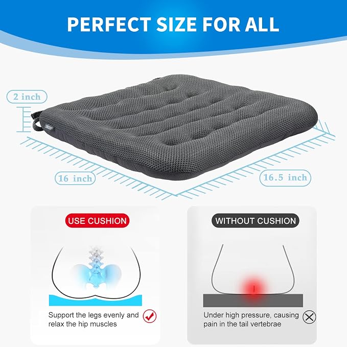 SINOSSO Excellent Support Effect Office Chair Cushion 1 Pack, Luxury Air Mesh - Image 2