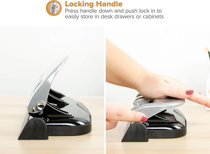 Bostitch Office EZ Squeeze 3-Hole Punch, 20 Sheet Capacity, No Jam Technology - Image 4