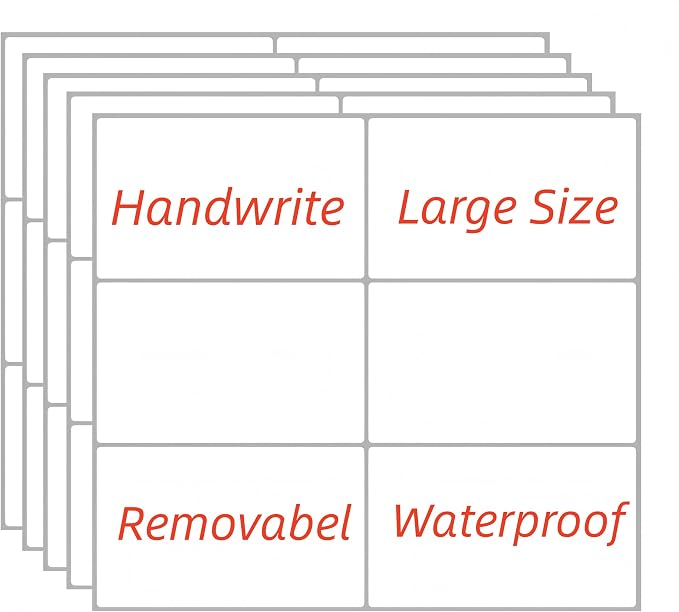 Removable Stickers Labels 5" x 3" 120 Large Moving Labels by Unknown
