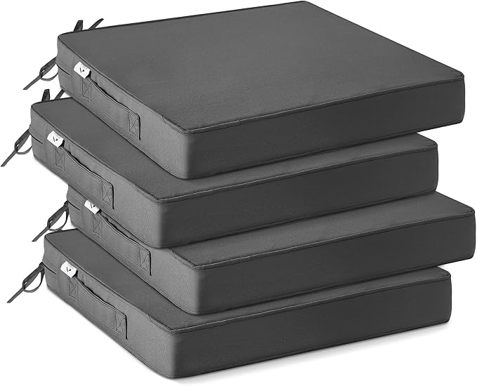 IPYNBAP Outdoor Chair Cushions Set of 4 -Waterproof Outdoor Seat Cushions by IPYNBAP
