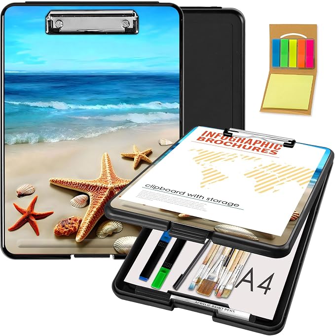 Clipboard with Storage, Office Supplies Nursing Clipboards Folder with Pen by CAPAUNVDA