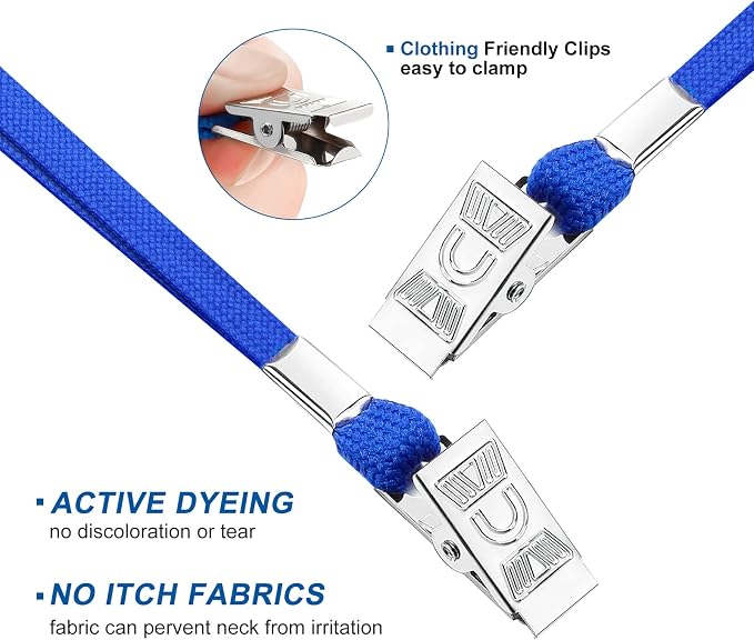 100Pcs Lanyards for Id Badges and 100 Pcs Clear Plastic Horizontal Name Badge - Image 6