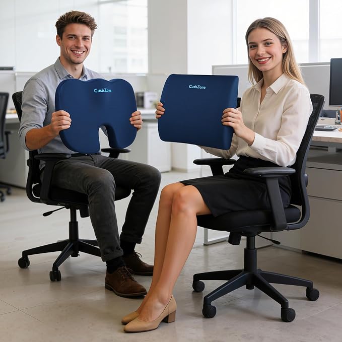 CushZone Seat Cushion, Lumbar Support Pillow - Image 8