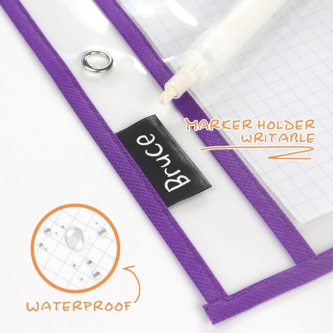 LONGKEY 20 Pack Dry Erase Pockets - Image 3