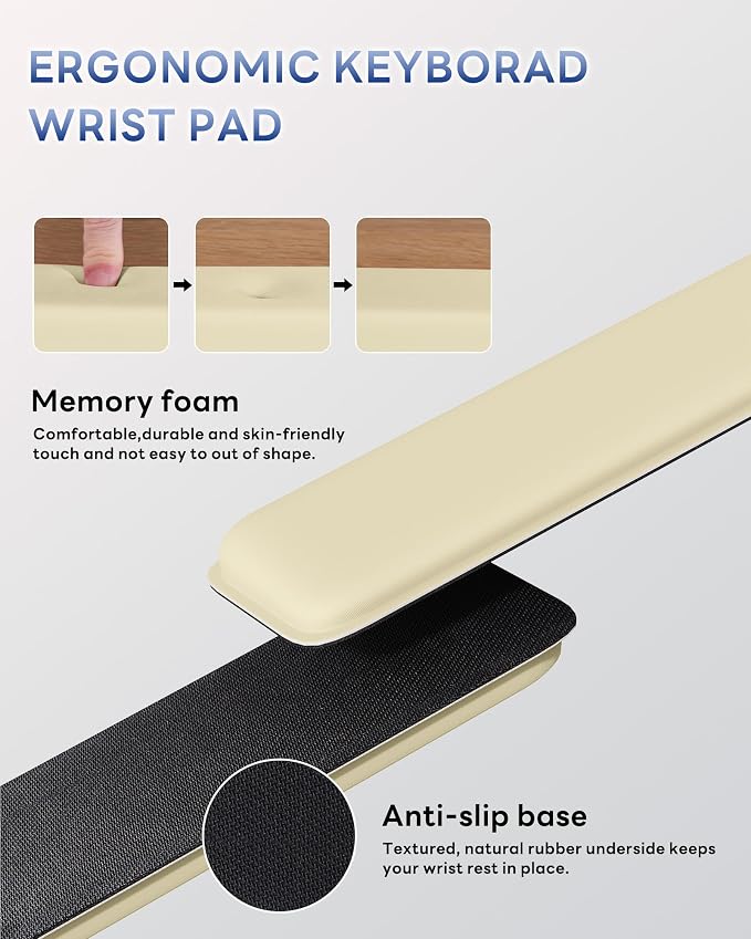 Laborio Computer Keyboard Wrist Rest, Keyboard Riser Stand - Image 6