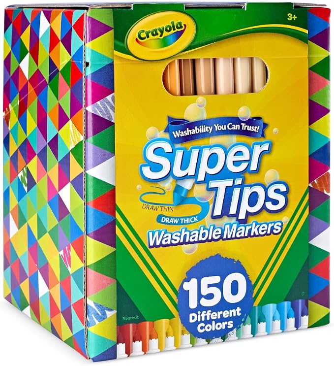 Crayola Super Tips Marker Set, Teacher Classroom Must Haves, Homeschool Supplies - Image 4
