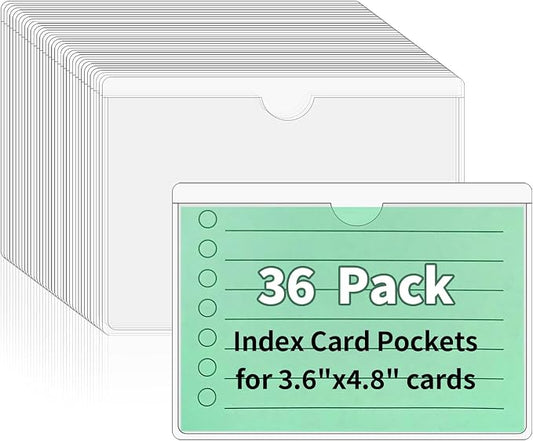 NIUBIER Storage Bin Labels, 36 Pack 3x4.5 Index Card Holder, Removable Tote by NIUBIER