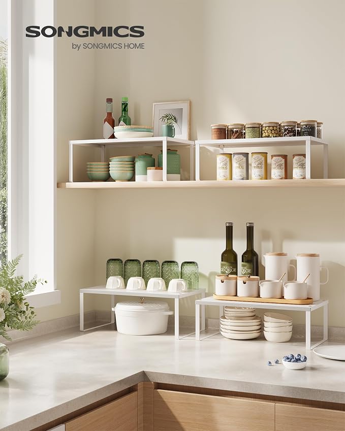 SONGMICS Spice Racks, Countertop Organizers, Shelf Risers, Expandable - Image 2