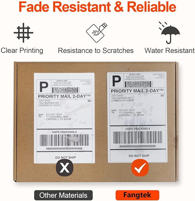 Fanfold 4”x 6” Direct Thermal Shipping Labels Self Adhesive, 500 Postage - Image 5