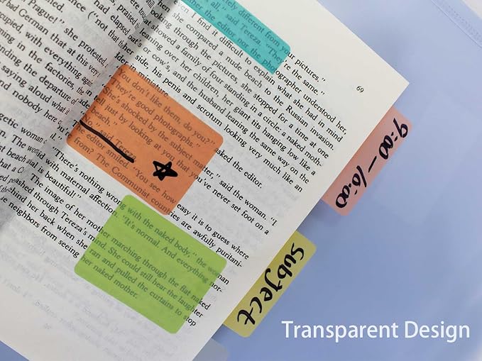 ELII 300 Pcs Tabs 2 Inch Sticky Index Tabs, Writable Book Tabs Pastel | Page - Image 4