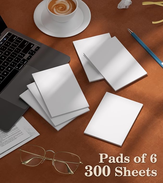 Notepads 4x6, 6 Pack Small Blank Memo Pads, 50 Sheets per Pad | Thick Paper - Image 7