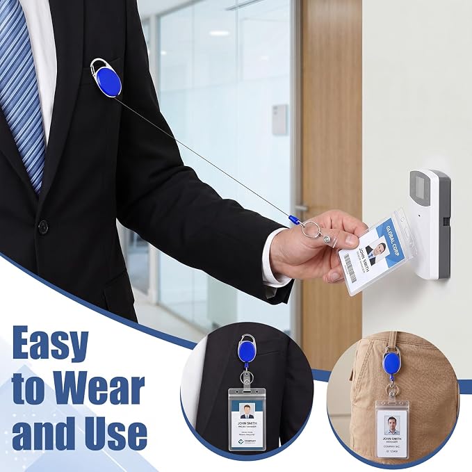 Laumoi 60 Pack Heavy Duty Retractable Badge Holder Reel - Image 4