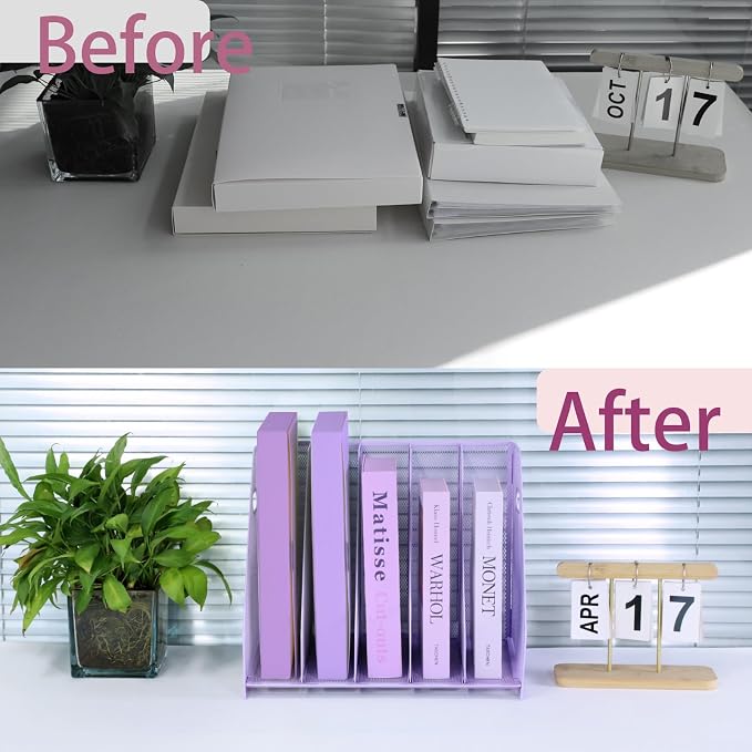 Desk Organizers, Metal Magazine File Holder - Image 5