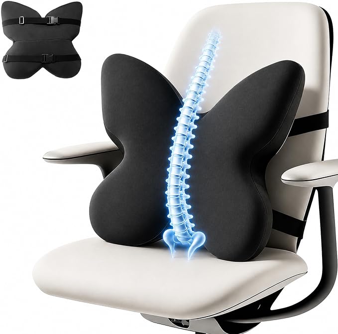 Memory Foam Lumbar Support Pillow, Back Support by FoKon