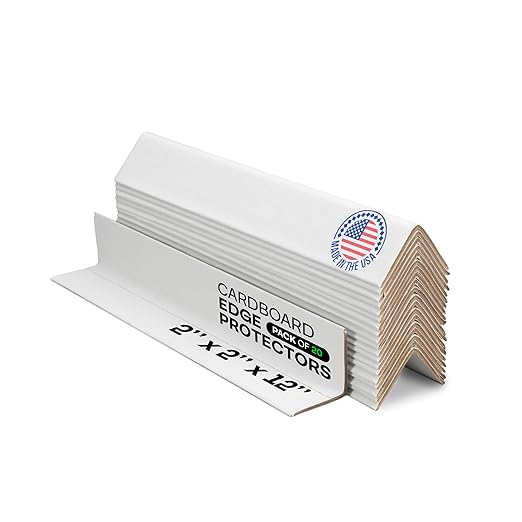 IDL Packaging 2” x 2” x 12” Cardboard Edge Protector (Pack of 20) - Corner Protectors for Shipping, Storage, & Moving – Reinforced Corner Guard Protection for Pallets, Wall Corners, & Furniture-DeskLoop Office