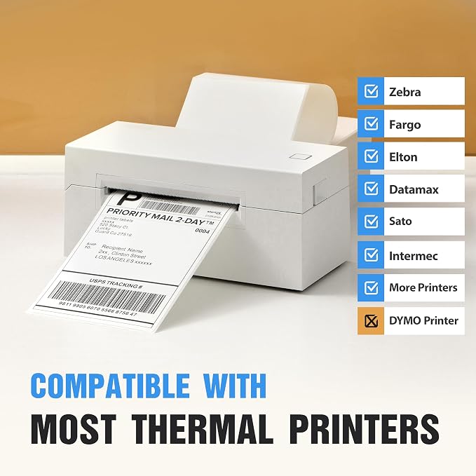 4x6 Thermal Labels Fanfold 500-Pack Crisp Prints Thermal Shipping Labels 4x6 - Image 3