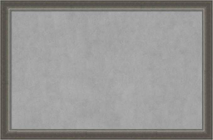 Amanti Art Silver Framed Magnetic Board 23x35 Large Vision Board by AmantiArt