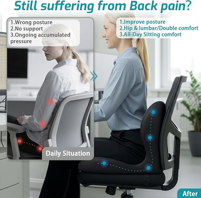 Memory Foam Seat Cushion, Office Chair Cushion - Image 4