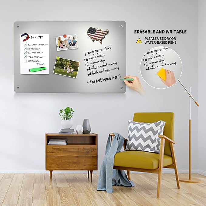 Magnetic Board, 17.1" x 11.8" Magnet Display, - Image 4