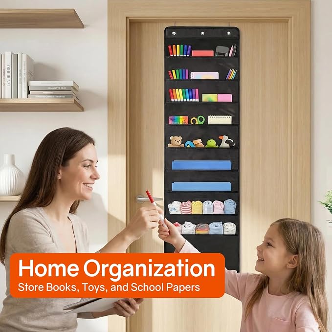 SUNEE 10 Pockets Hanging Wall File Organizer, Space Saver - Image 5