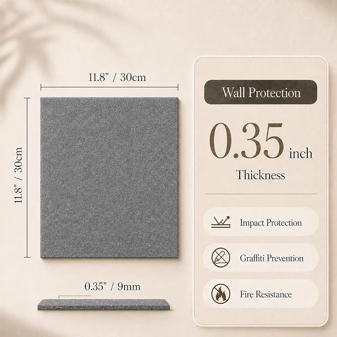 Felt Bulletin Board Tiles, Large Cork Board Alternative, 24 x 36 in | 0.35 in - Image 2