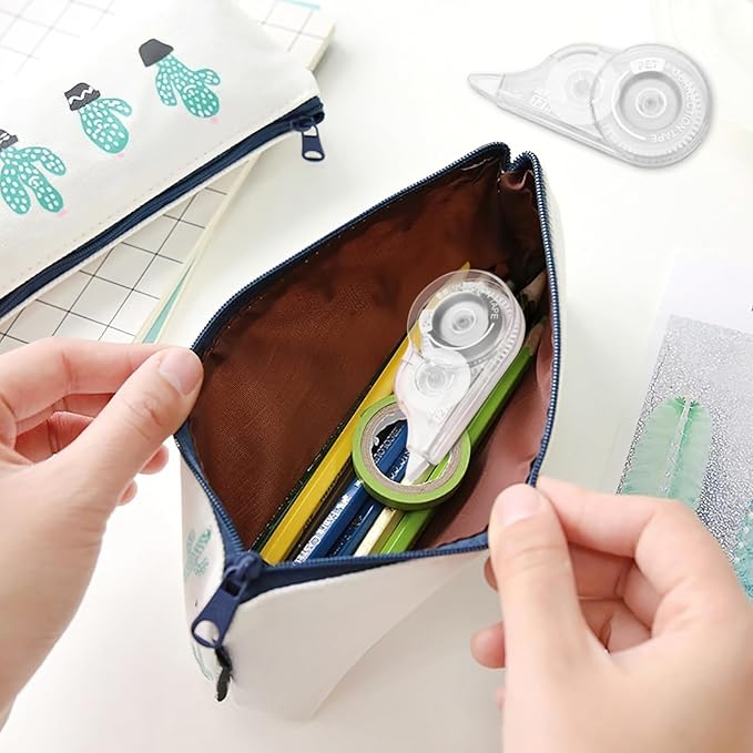 12 Pcs 39.4 Ft Correction Tape, Tear-Resistant Tape Bulk for School, Office, Note Taking, Journal (Tape Width 0.2 in, Clear)-DeskLoop Office