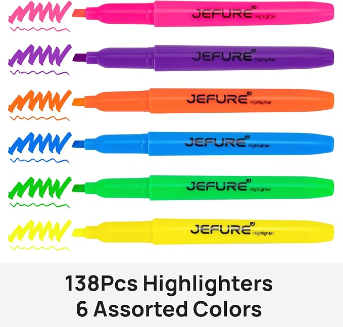 138 Pcs Highlighters, Chisel Tip, Note-Taking, Teacher & Student Supplies - Image 2