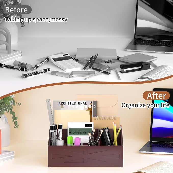 Large Mail Organizer Countertop, Farmhouse Desk and Kitchen Countertop Storage - Image 2