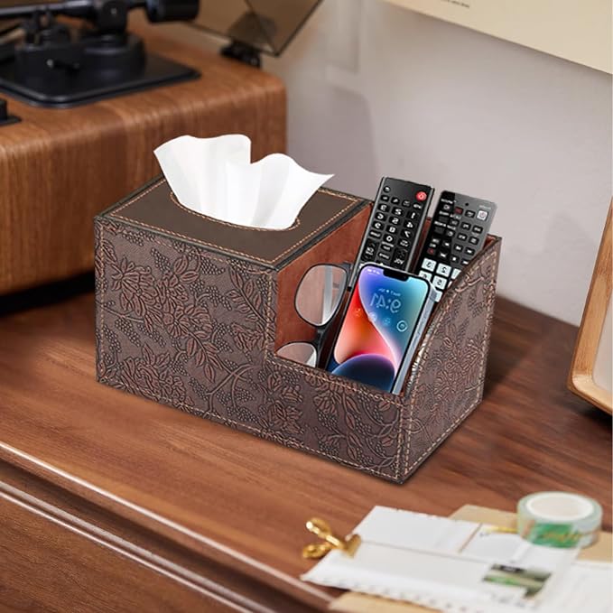PU Leather Square Tissue Box Cover - Image 7