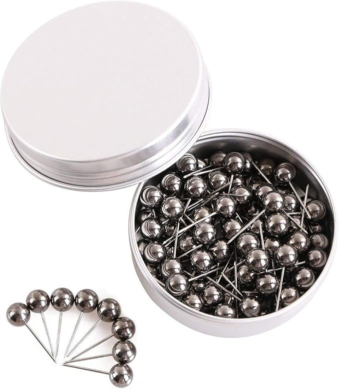 Tupalizy 100PCS 1/4 Inch Small Round Head Map Tacks Pins by Tupalizy