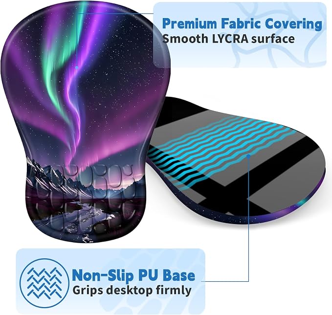 YIWEI Ergonomic Mouse Pad with Wrist Support - Image 5