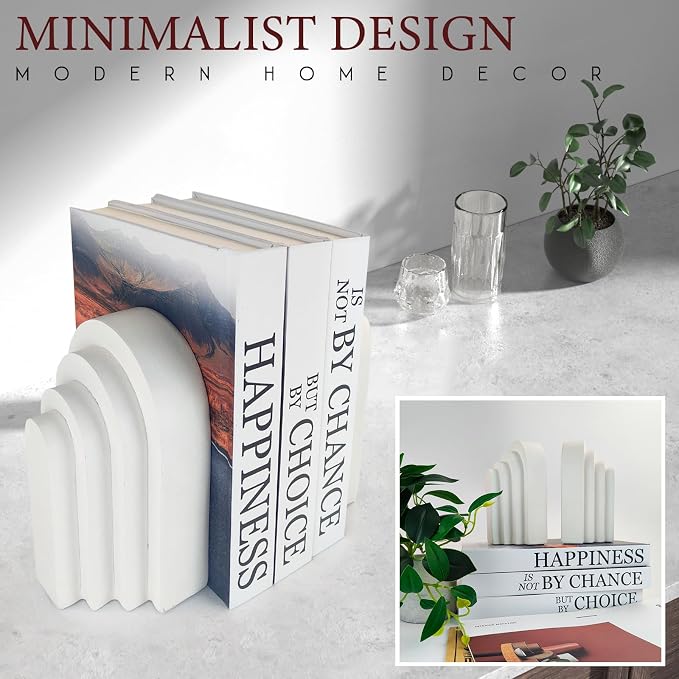 Book Ends for Heavy Books, Resin Decorative bookends, Heavy Duty Book end for - Image 5