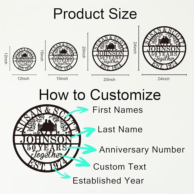 Personalized Christmas Gifts 2025, Custom 50th/40th/60th/70th/30th/1-99 Years - Image 8