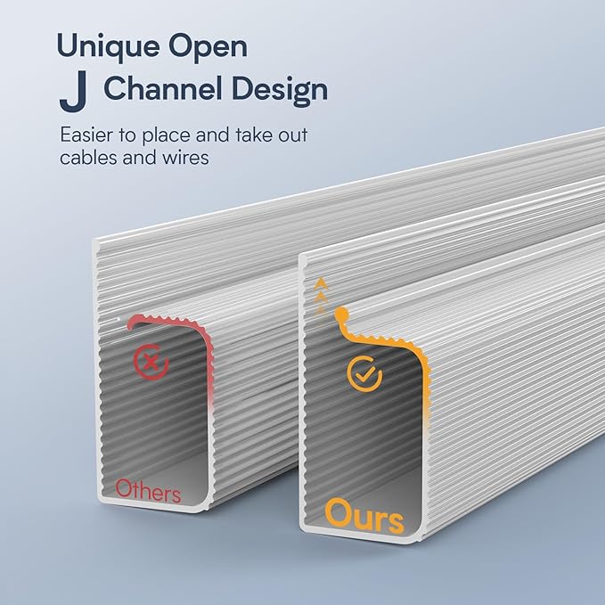 DELAMU 4 Pack Cable Management Under Desk - Image 4