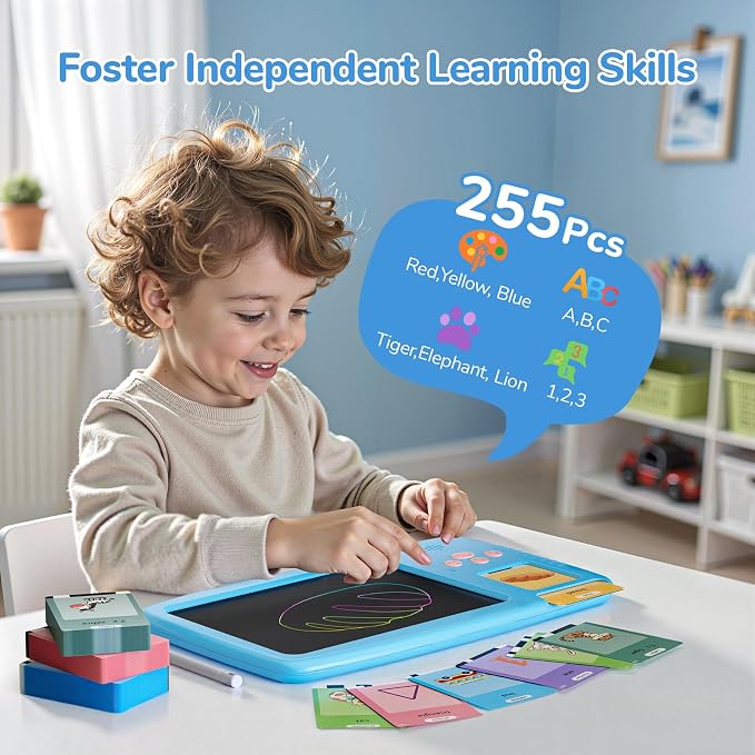 Talking Flash Cards for Toddlers: 2-in-1 LCD Writing Tablet - Image 3