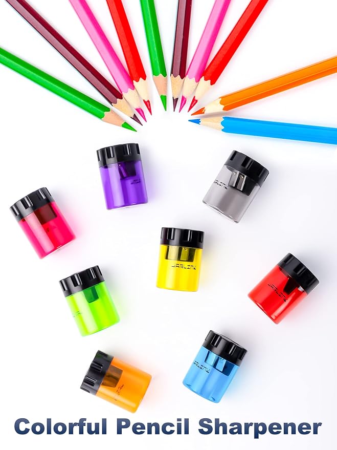 JARLINK 16 Pack Manual Pencil Sharpeners, Dual Holes Colorful Sharpener - Image 6