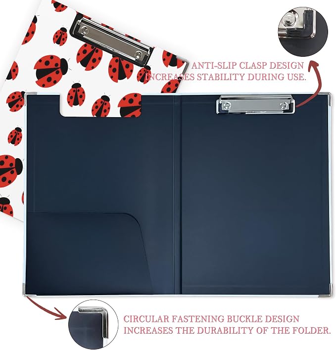 Cute Red Ladybug Clipboard Folio - Image 4