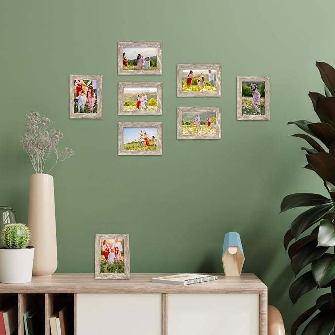 Giftgarden 12 Pack 3.5x5 Picture Frame Distressed White Beige, Rustic 3.5 by 5 - Image 7