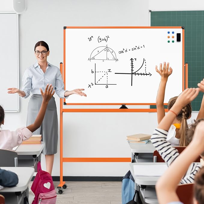 Large Dry-Erase Rolling Magnetic Whiteboard - Image 7