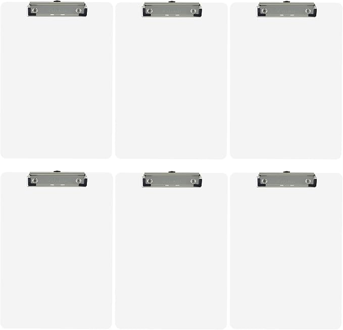 Trade Quest Plastic Clipboard Opaque Color Letter Size Low Profile Clip by Trade+Quest+Global+Corp