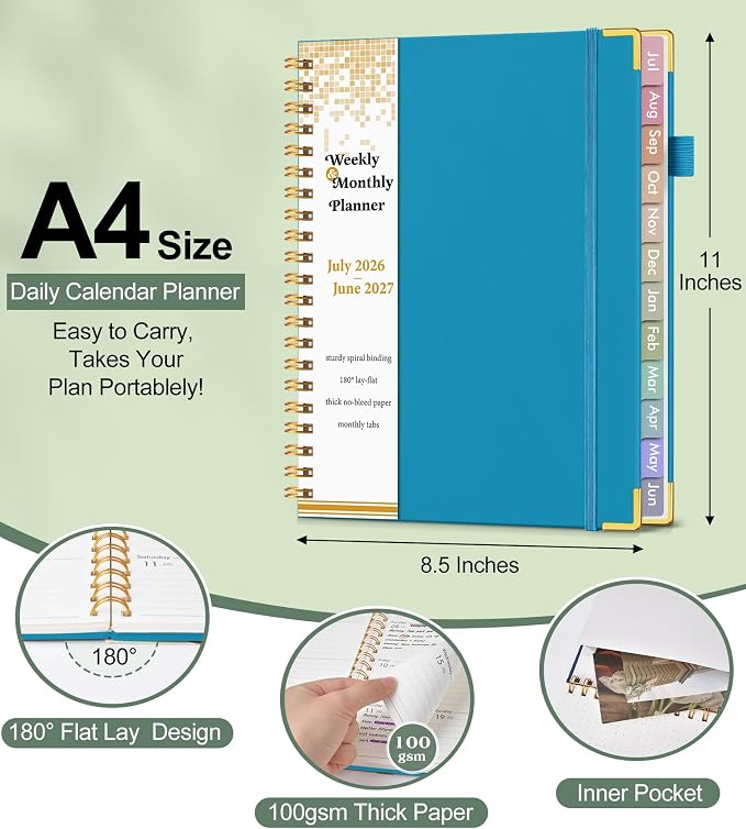 Academic Planner 2026-2027, Hardcover Weekly and Monthly Calendar Planner from - Image 5