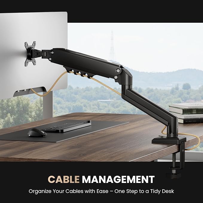 SIAGO Single Monitor Stand, 15 to 32 Inch Monitors Arm, Adjustable Mount - Image 8