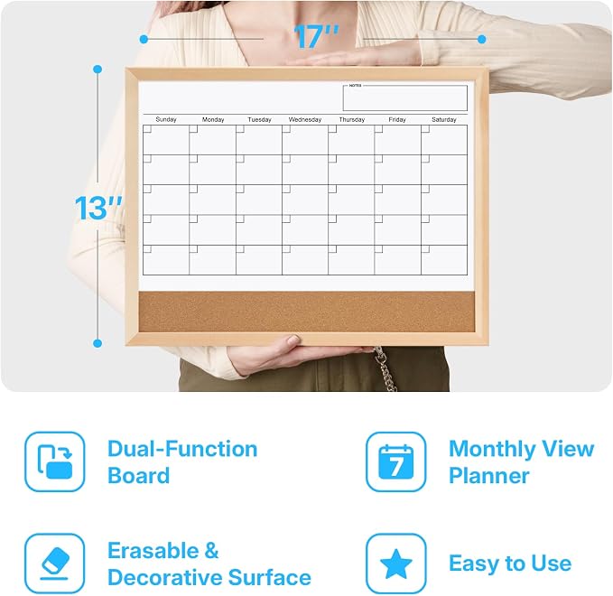 OWLKELA Monthly Dry Erase Calendar - Image 2