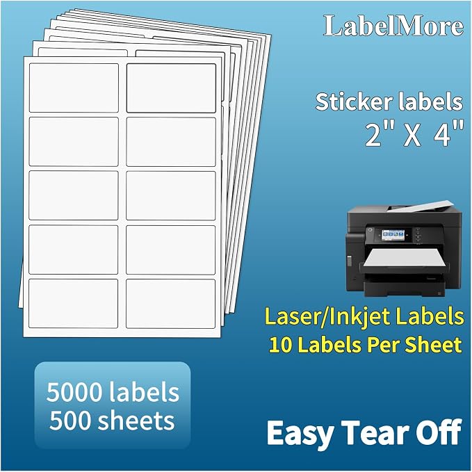 LabelMore 2 x 4 Shipping Labels by LabelMore