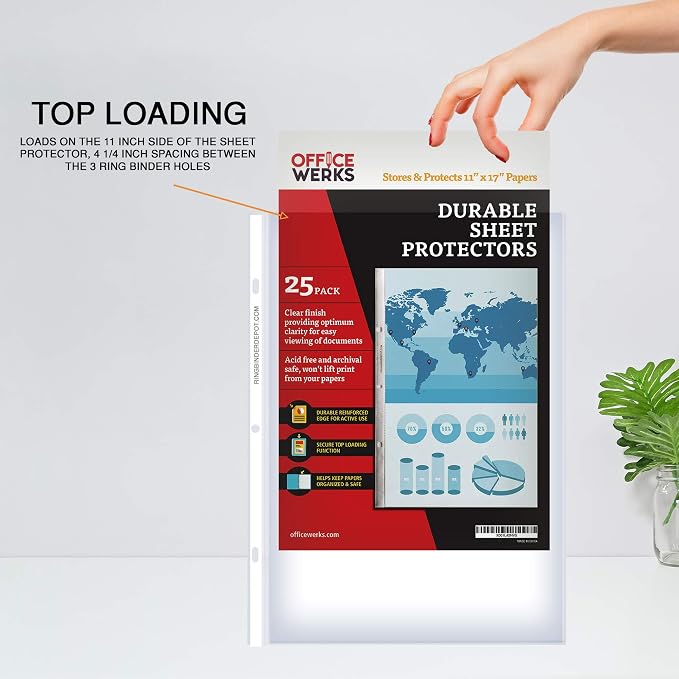 Office Werks 11x17 Sheet Protectors - Image 3