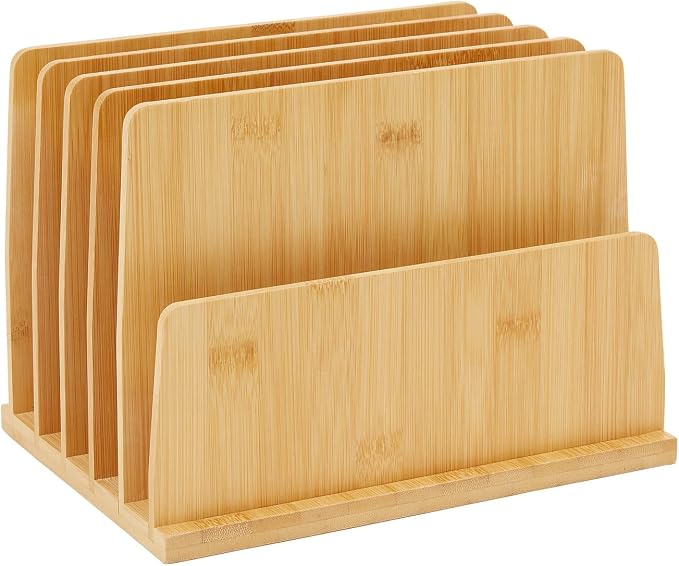 Bamboo Wooden Mail Holder, File Sorter - Image 6