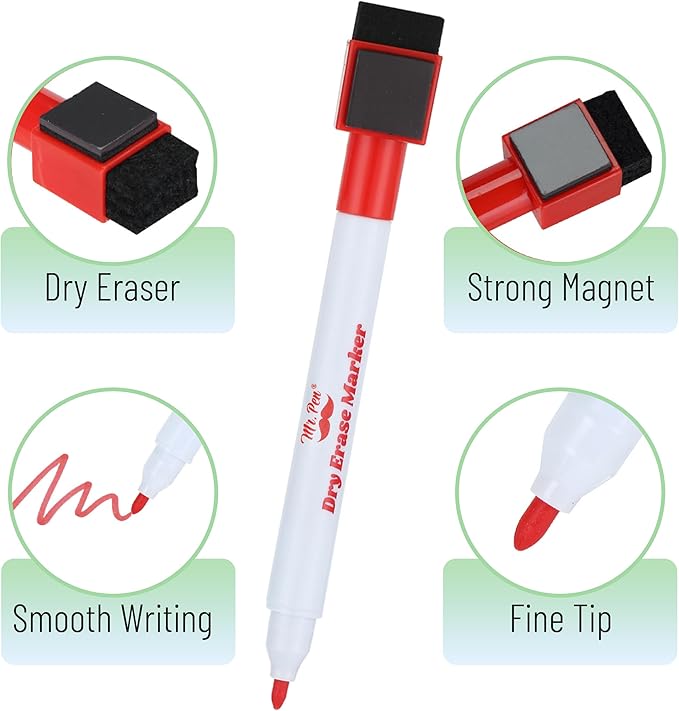 Mr. Pen- Magnetic Dry Erase Markers, 8 Pack - Image 4